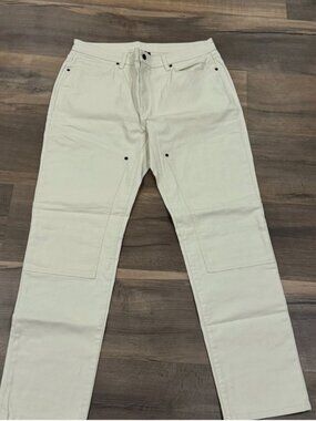 Flint and Tinder Linen Blend Canvas Double Knee Pants Workwear 36x32 HB Straight